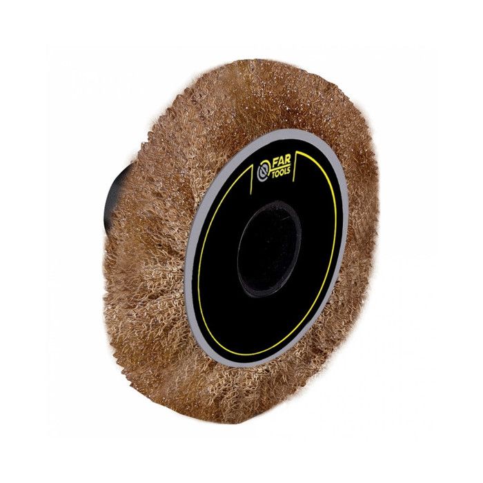 Brosse laiton - FARTOOLS - Ř 65 mm - Epaisseur 10 mm - Marron - Conditionnement x1