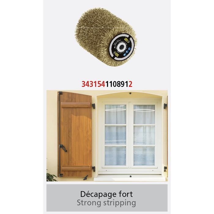 Brosse fil laitonné 0,3mm Ř80mm - FARTOOLS - pour décaper/dégriser le bois, le métal ou la pierre