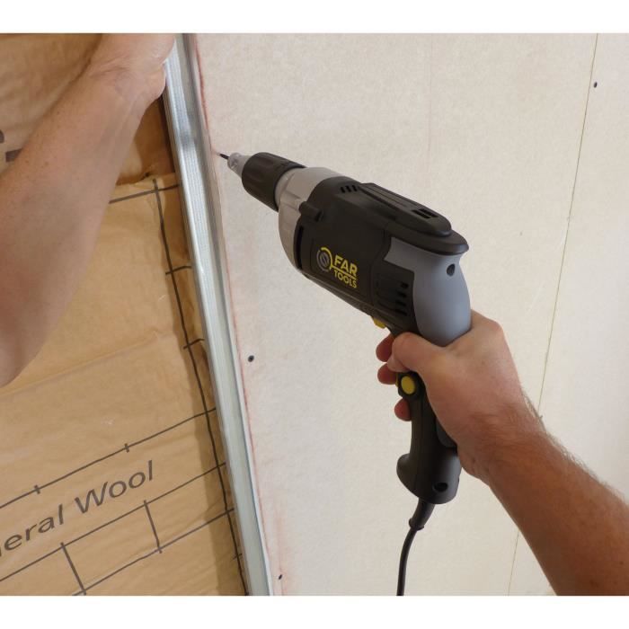 Visseuse a Placoplâtre - FARTOOLS - PM 6A - 450W - Variateur de vitesse - Revetement bi-matiere