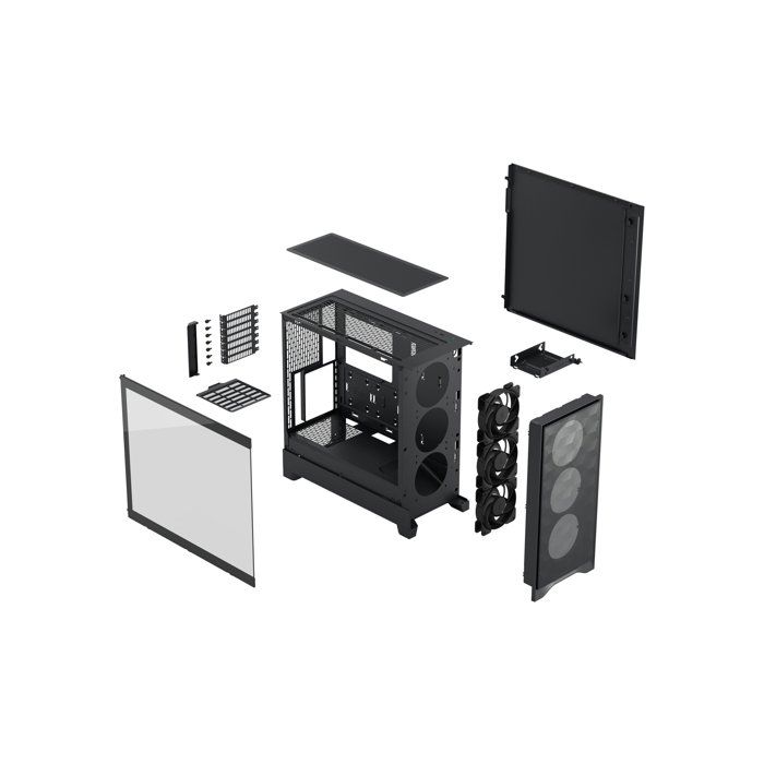 Boitier PC - FRACTAL DESIGN - FD-C-POA2A-02 - Pop 2 Air TG - Format ATX - 3 ventilateurs a pales profilées - Noir
