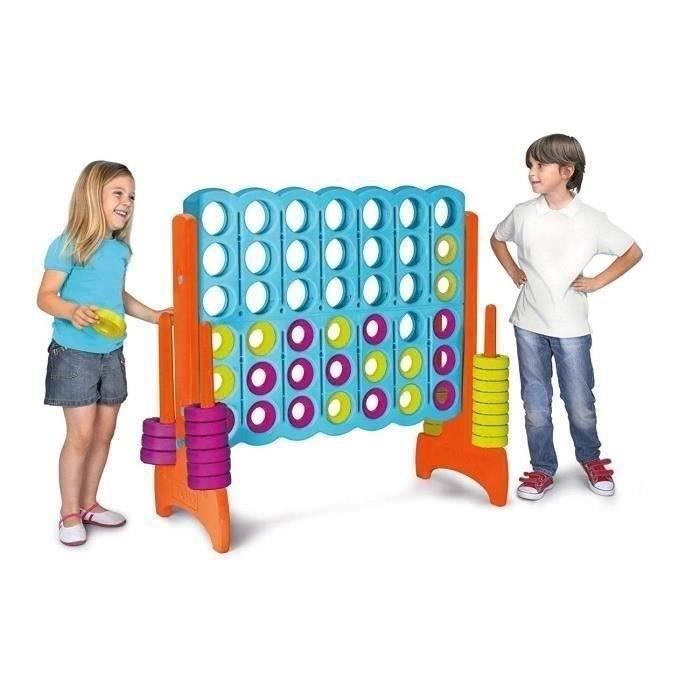 Jeu d'extérieur - FEBER - Aire de jeux Puissance 4 Géant - Plastique Anti-UV - 21 anneaux