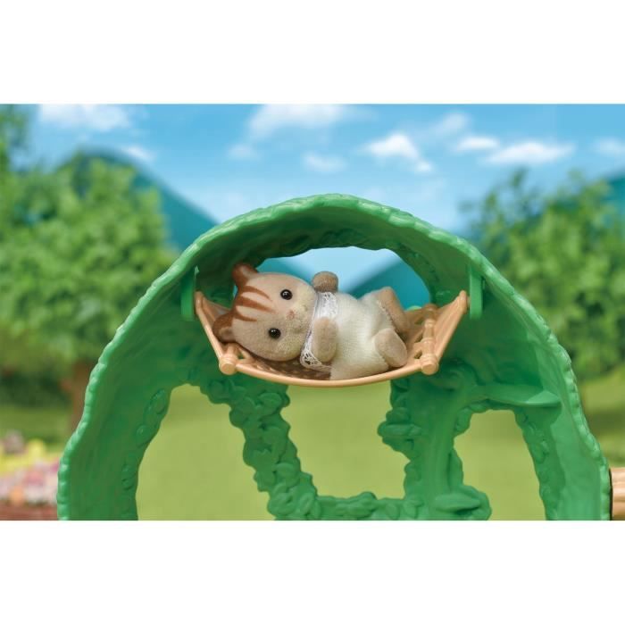 Figurines miniatures - SYLVANIAN FAMILIES - La cabane des bébés - Toboggan, balançoire, hamac