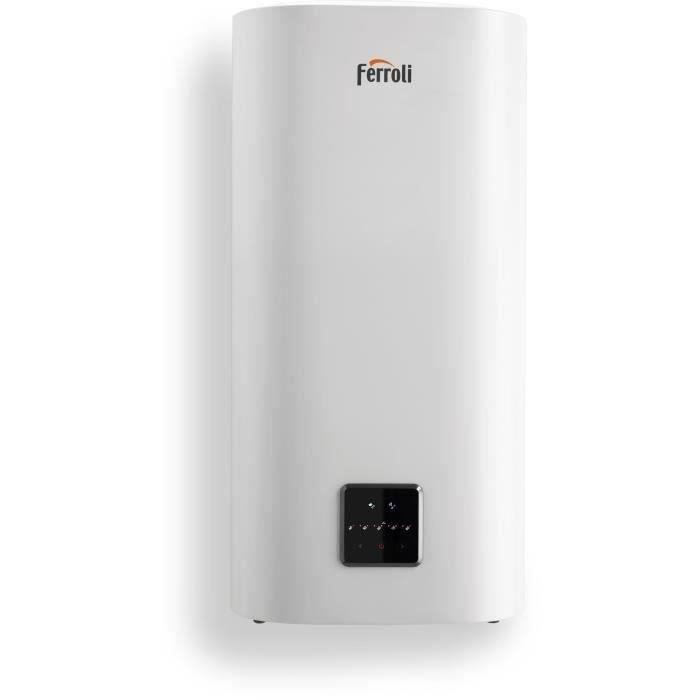 Chauffe-eau Èlectrique Ferroli TITANO TWIN 50L - Plat - Multiposition - Blanc