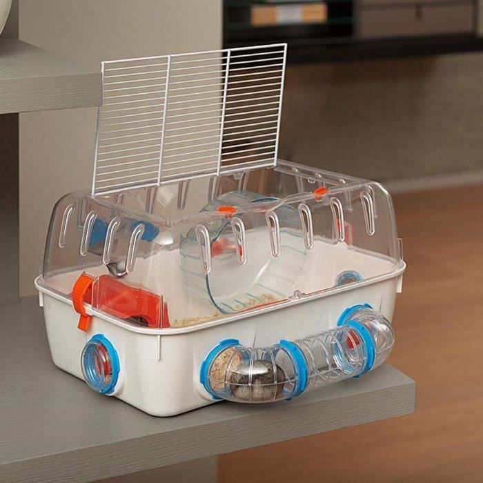 Cage ludique pour hamsters 40.5*29.5*22.5 cm- En plastique - FERPLAST