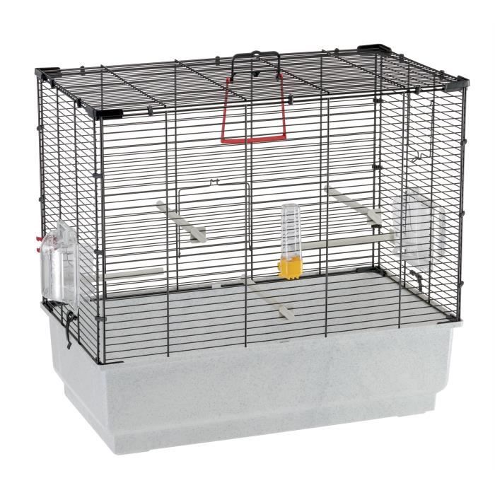 Cage petits oiseaux - FERPLAST - PIANO 4 - 59 x 33 x 55 cm - Noir