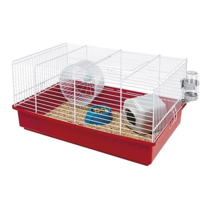 Cage hamster 46*29*23 cm- Une roue, une mangeoire, une maisonnette, un abreuvoir - FERPLAST