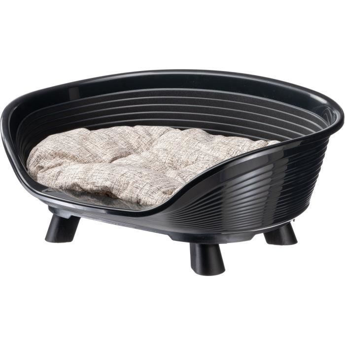 Panier corbeille coussin relax noir - Taille M - 64 x 48 x 25 cm - FERPLAST