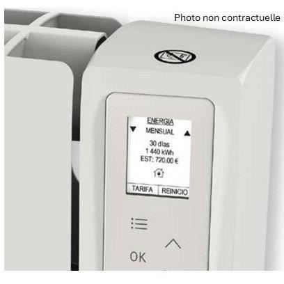 Radiateur électrique - Fluide caloporteur - 1000 W - Ferroli - Néo connecté - Horizontal - Blanc