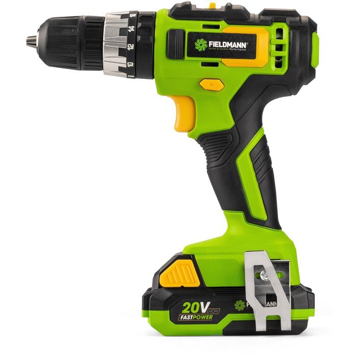 Perceuse a percussion sans fil - FIELDMANN - 20V - Batterie 2Ah - 35 Nm - Chargeur rapide et mallette inclus