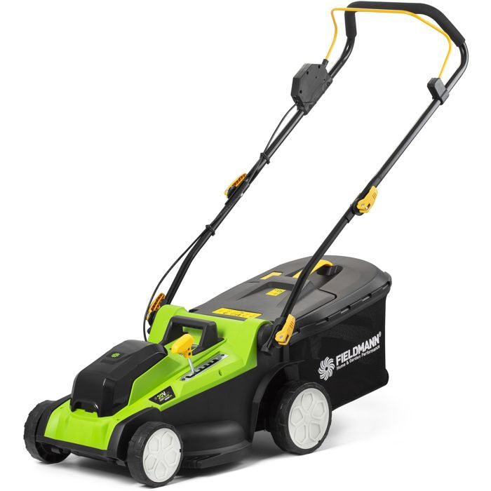 Tondeuse sans fil - FIELDMANN - 20V - Coupe 37 cm - Hauteur max 75 mm - Batterie et chargeur non inclus