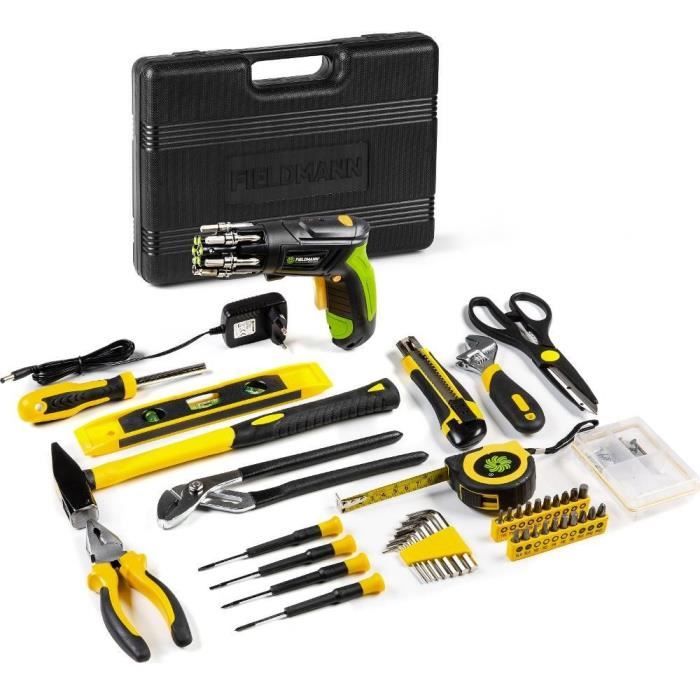 Jeu d'outils avec tournevis sans fil - Fieldmann - FDG 5018-108AR