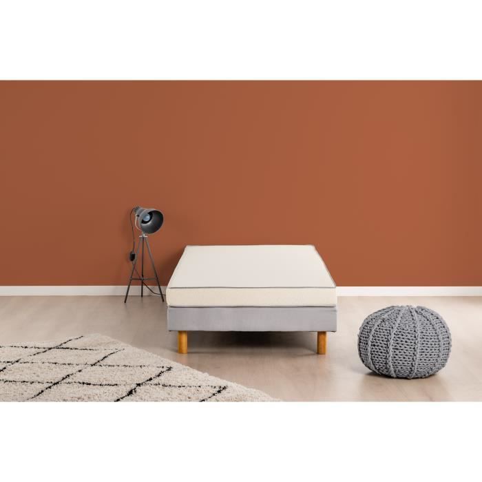 Matelas mousse 90 x 190 cm - DEKO DREAM Huopa - Mousse - Confort ferme - 10 cm - Fabrication europÈenne