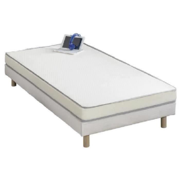 Matelas mousse 90 x 190 cm - DEKO DREAM Huopa - Mousse - Confort ferme - 10 cm - Fabrication europÈenne