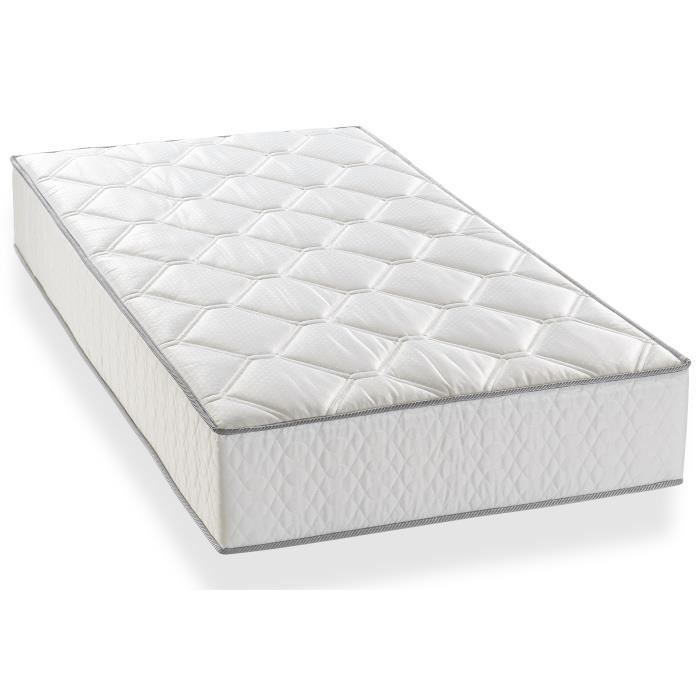 Ensemble matelas ressorts + sommier tapissier 90 x 190 - Epaisseur 23 cm - Confort équilibré - DEKO DREAM Hyvyys