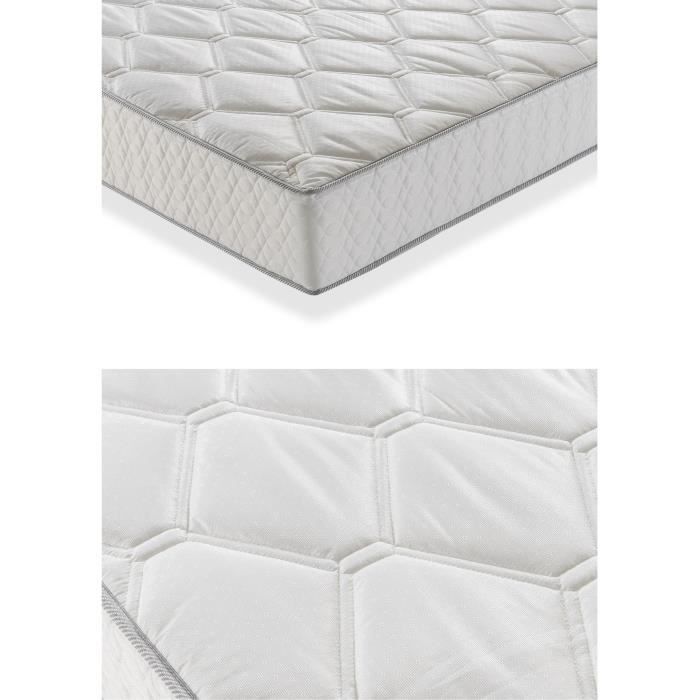 Ensemble matelas ressorts + sommier tapissier 90 x 190 - Epaisseur 23 cm - Confort équilibré - DEKO DREAM Hyvyys