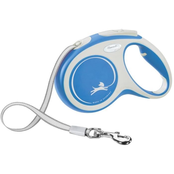 Laisse-sangle - KERBL - Flexi NewConfort - Taille M - 5-m - Max.25 kg - Bleu