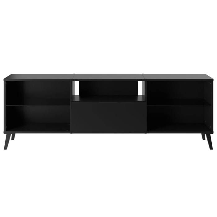 Meubles TV/Hifi Lowboard - Décor noir - L153,5 x H52 x P31,5 cm - Fabriqué en Allemagne