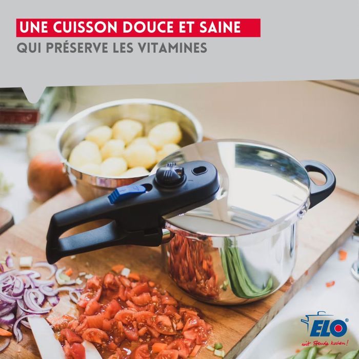 Autocuiseur vapeur - FACKELMANN - Elo Praktika Plus XL - Acier inoxydable 18/10 - 22 cm - 3 a 6 litres