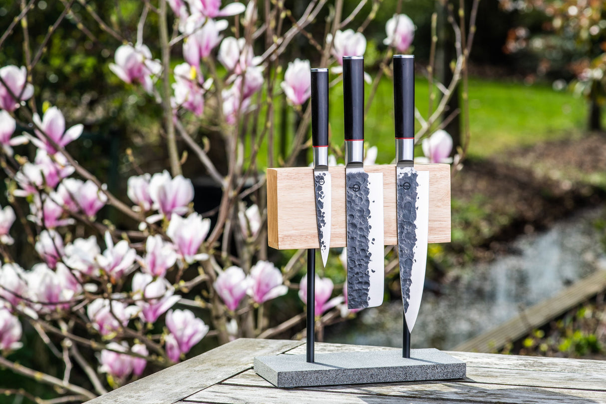 Set couteaux - FORGED - BRUTE - Acier Japonais 440c - Manche en bois Dalbergia - 3 pieces