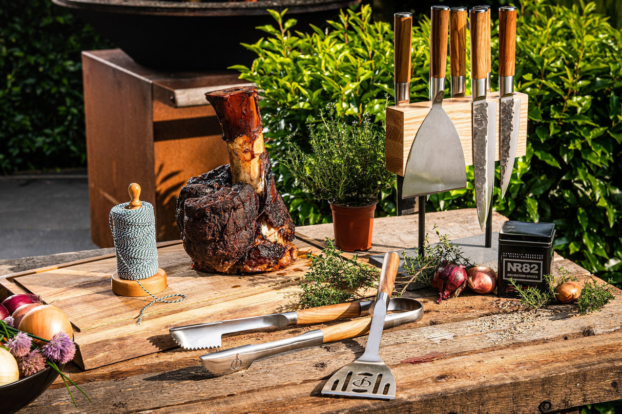 Spatule a trou - FORGED - CHURRASCO - Acier inoxydable S - 38,5 x 13,5 x 5 cm