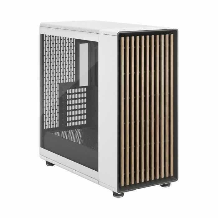 Boîtier PC - FRACTAL DESIGN - North XL Chalk White TG Clear - FD-C-NOR1X-04 - E-ATX - Design élégant en bois et en alliage