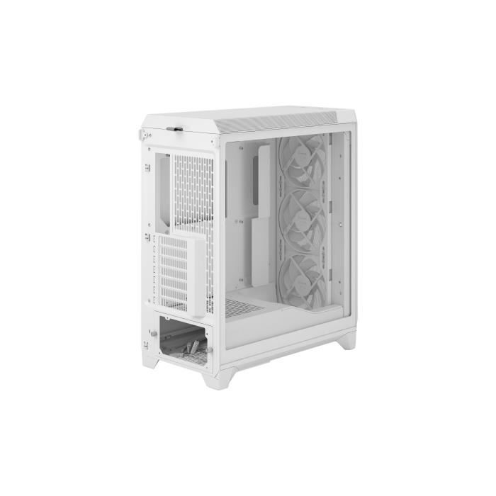 Boîtier PC - FRACTAL DESIGN - Meshify 3 TG - E-ATX (277 mm) - 3 ventilateurs - USB Type C de 20 Gbps - Blanc