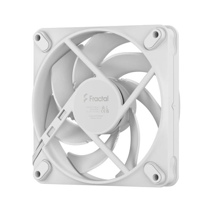 Ventilateur PC - FRACTAL DESIGN - Momentum 12 - FDB - Contrôle PWM - Pales balayées qui réduit le bruit - Blanc