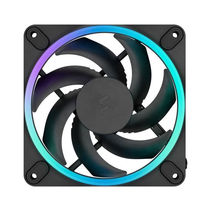 Ventilateur PC - FRACTAL DESIGN - Momentum 12 RGB - FDB - Anneau lumineux ARGB Gen 2 - Contrôle PWM - Noir