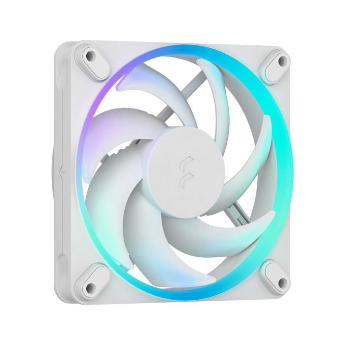 Ventilateur PC - FRACTAL DESIGN - Momentum 12 RGB - FDB - Anneau lumineux ARGB Gen 2 - Contrôle PWM - Blanc