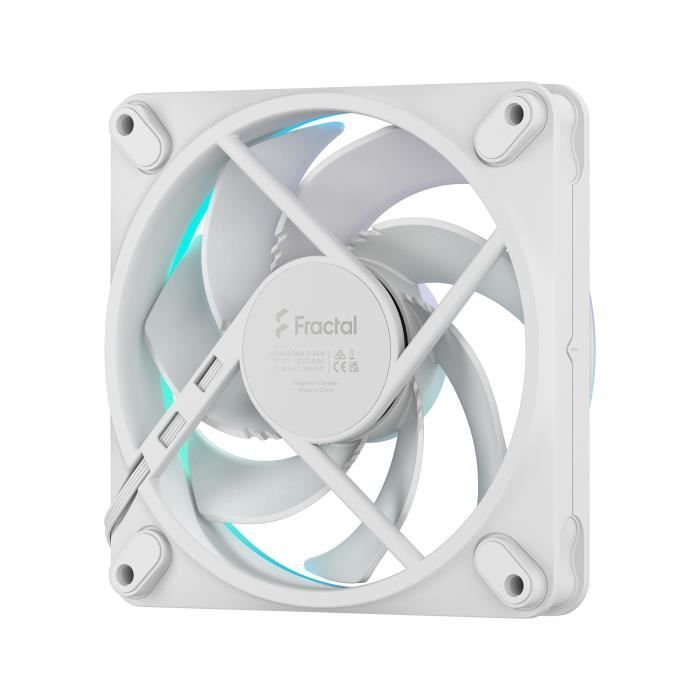Ventilateur PC - FRACTAL DESIGN - Momentum 12 RGB - FDB - Anneau lumineux ARGB Gen 2 - Contrôle PWM - Blanc