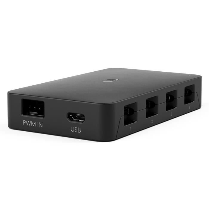 Boitier PC - FRACTAL DESIGN - Adjust Pro Hub - Micro-USB - Jusqu'a 16 appareils ARGB Gen 2 - PC avec en-tete USB 2.0 interne - Noir