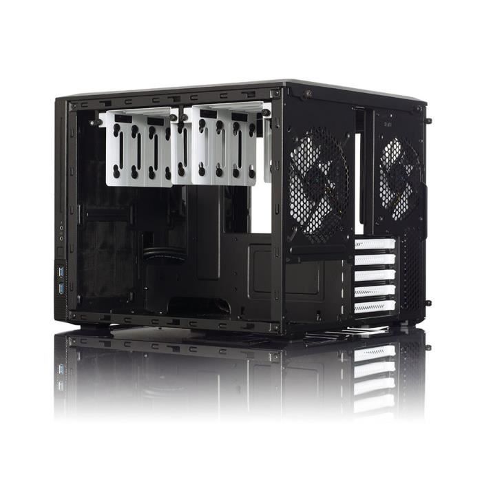 FRACTAL DESIGN BOITIER PC Node 804 - Noir - Format Micro ATX (FD-CA-NODE-804-BL-W)