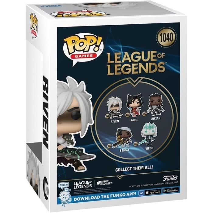 Figurine Funko Pop! - League of Legends - Riven - 9 cm - Vinyle - Emballage boîte-fenetre