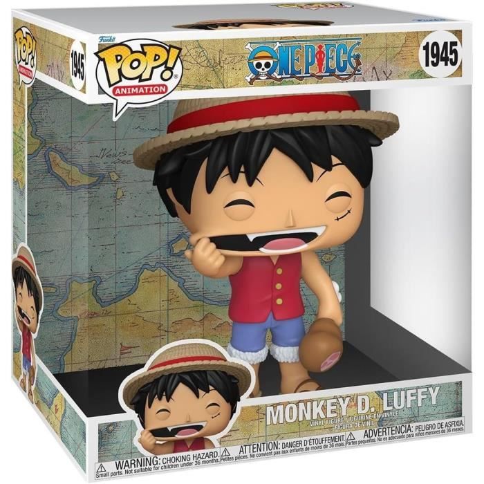 Figurine Funko Pop! - Jumbo Animation One Piece - Monkey D. Luffy - 25 cm - Vinyle - Garantie 2 ans