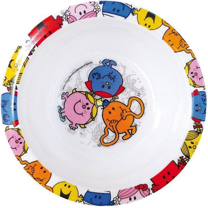 Lot vaisselle - FUN HOUSE - MONSIEUR MADAME - Assiette creuse Ř16 cm, gourde 350 ml, mug 350 ml et 2 peluches 12 cm