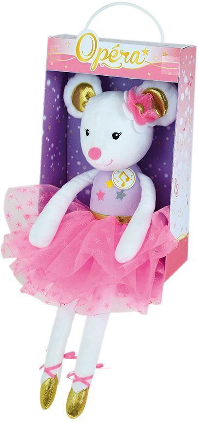 Lot vaisselle - FUN HOUSE - DANSEUSE BALLERINE - Assiette creuse Ø16 cm, plate Ø22 cm, verre 220 ml et peluche musicale 40 cm