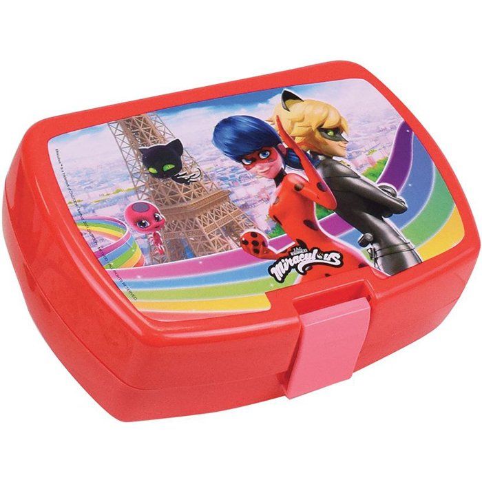 Lot vaisselle - FUN HOUSE - MIRACULOUS LADYBUG - Verre, Assiette creuse Ø16 cm, Asiette Ø22 cm, Couverts, Gourde, Mug, Boîte goûter