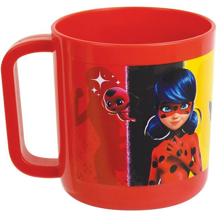 Lot vaisselle - FUN HOUSE - MIRACULOUS LADYBUG - Verre, Assiette creuse Ø16 cm, Asiette Ø22 cm, Couverts, Gourde, Mug, Boîte goûter
