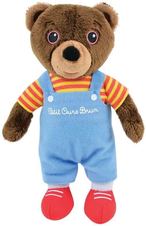 Lot vaisselle - FUN HOUSE - PETIT OURS BRUN - Assiette plate Ø 22 cm, 2 assiettes creuses Ø 16 cm, 2 verres 220 ml et peluche 18 cm