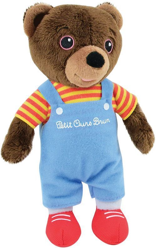 Lot vaisselle - FUN HOUSE - PETIT OURS BRUN - Assiette plate Ø 22 cm, 2 assiettes creuses Ø 16 cm, 2 verres 220 ml et peluche 18 cm