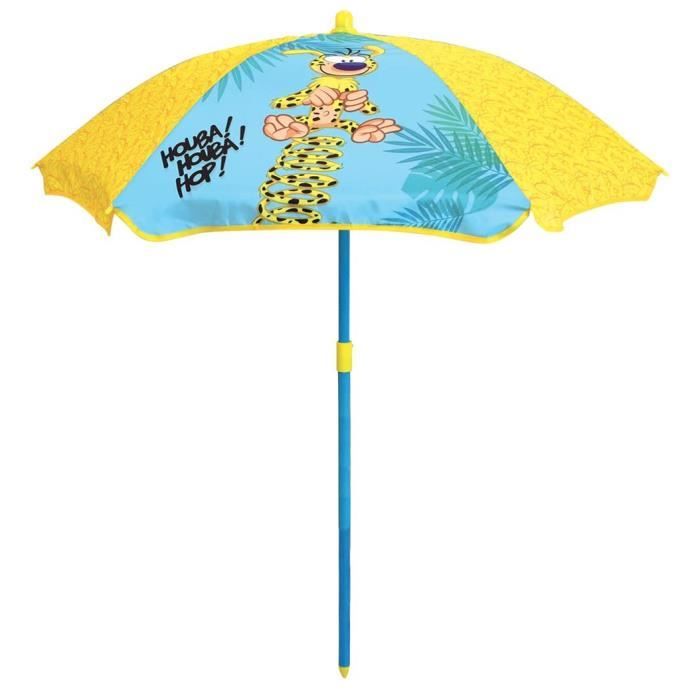 Salon de jardin pour enfants - FUN HOUSE - MARSUPILAMI - Jaune - 2 chaises pliantes - Parasol