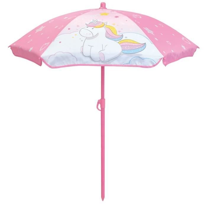 Table pique-nique Licorne en pin avec parasol - FUN HOUSE - H.53 x l.95 x P.75 cm - Pour enfant