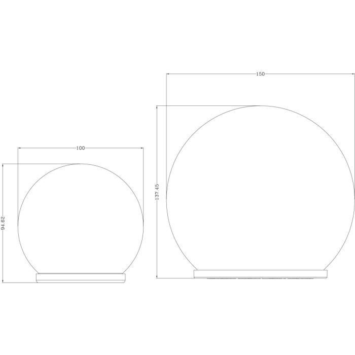 Sphere solaire GALIX - Effet verre brisé - Ř 15cm - 25 LED blanches