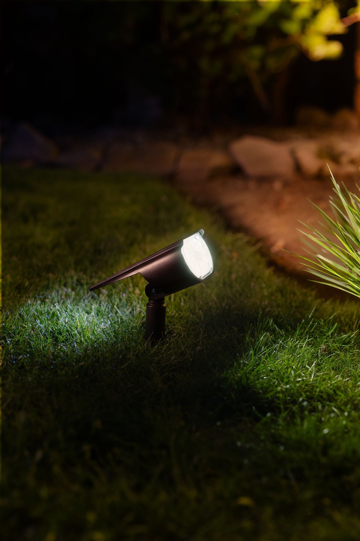 Spot solaire a planter - GALIX - G2603 - 300 Lumens Double éclairage (option Applique) - Détecteur de présence