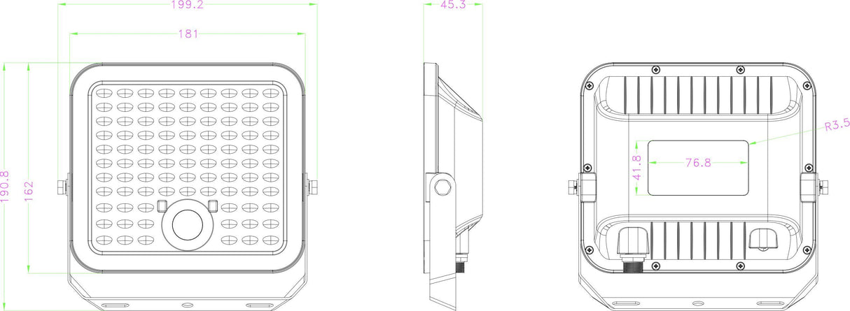 Projecteur LED solaire - GALIX - G2612 - 2000 Lumens - Détecteur de présence et panneau déporté