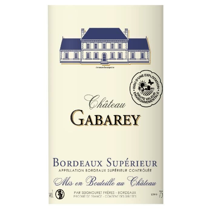 Château Gabarey 2024 Bordeaux Supérieur - Vin rouge de Bordeaux
