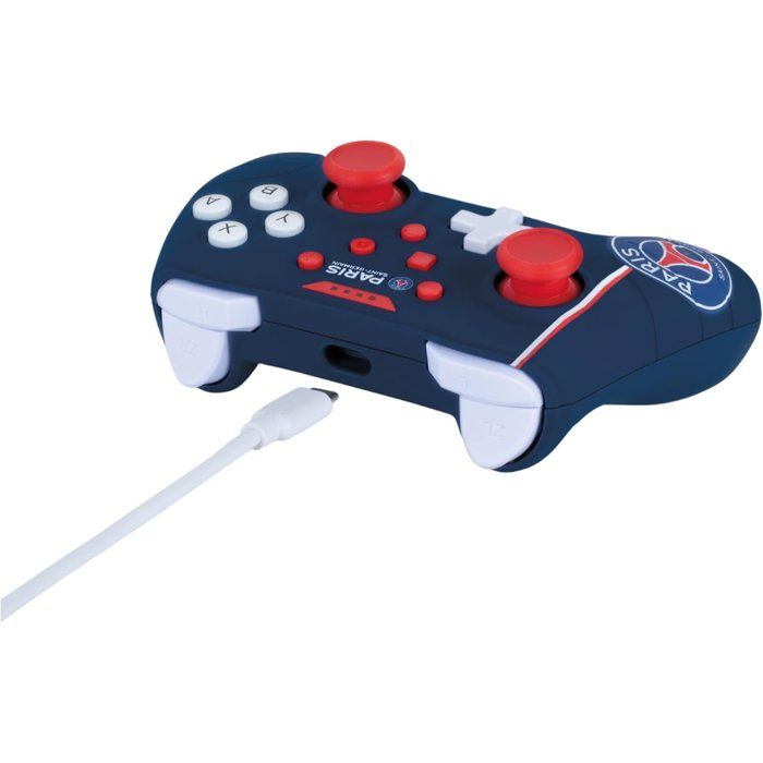 Manette de jeu - Nintendo Switch, Switch 2 et PC - PSG - Filaire - Bleu, blanc et rouge - Fonction vibration - Câble 3 m - Konix