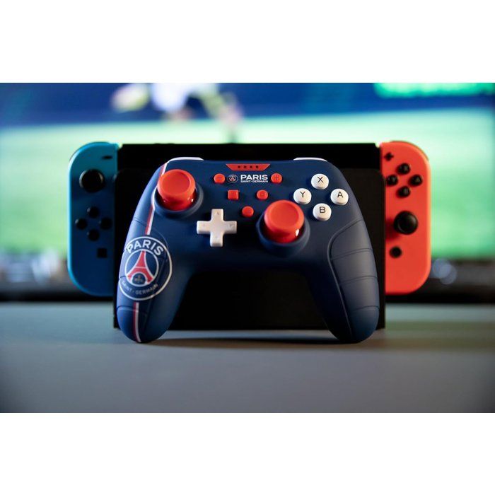 Manette de jeu - Nintendo Switch, Switch 2 et PC - PSG - Filaire - Bleu, blanc et rouge - Fonction vibration - Câble 3 m - Konix