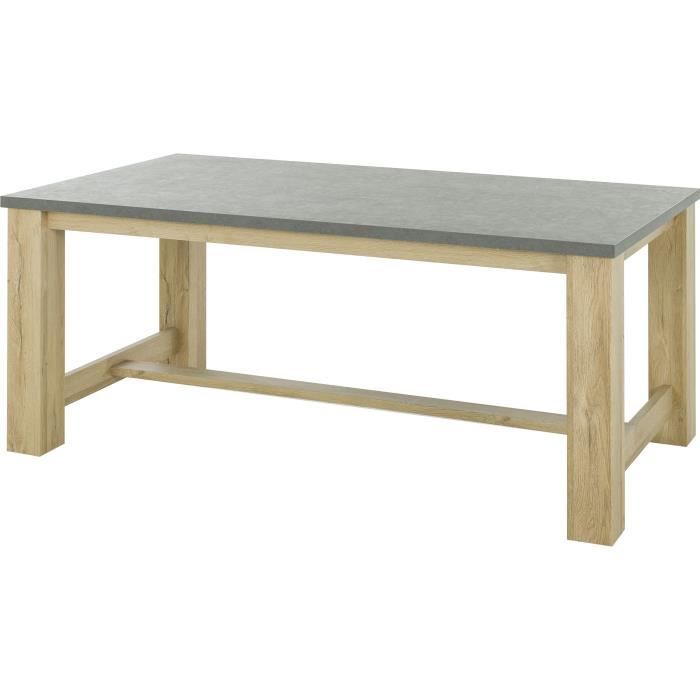 Table a manger - Broceliande - Rectangulaire - 8 personnes - L 192 x P 97 x H 77 cm - Gami