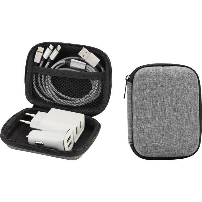 Kit de voyage - GAO - 3-en-1 - Câble 1m, chargeur mural et voiture